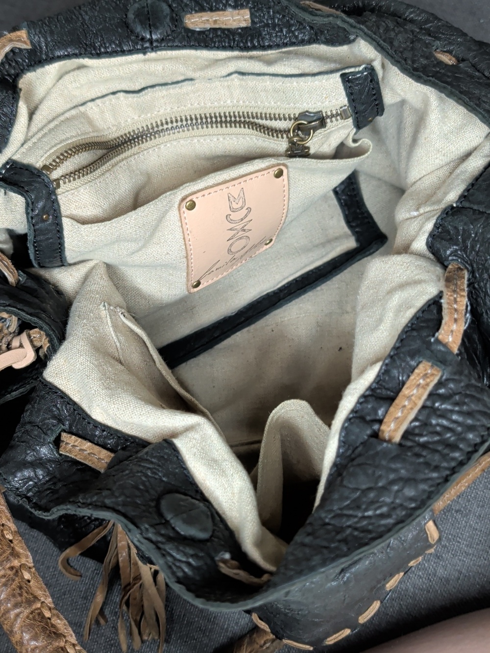 Muxo Leather Slouchy Purse. Super Soft Two Tone Handbag. Camilla Alves 2010s Y2k - Picture 4 of 7